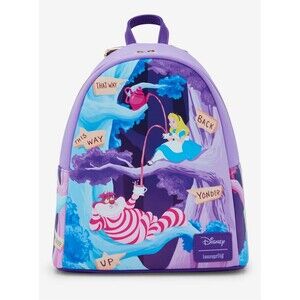 Loungefly Disney Alice In Wonderland Alice & Cheshire Cat Mini Backpack NWT